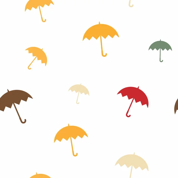 Nahtloses Muster mit Regenschirmen — Stockvektor