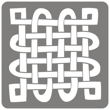 Kelt sanat ve etnik süs eşyaları ile tek renkli simge  