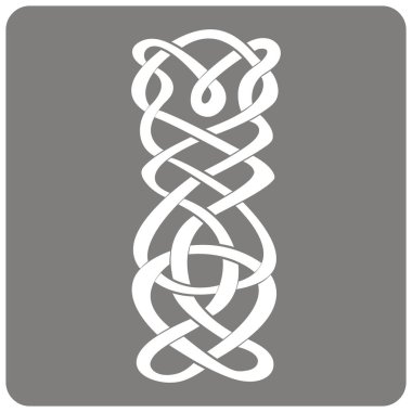 Kelt sanat ve etnik süs eşyaları ile tek renkli simge  