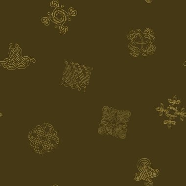 Celtic sanat ve etnik süs eşyaları ile Seamless Modeli 
