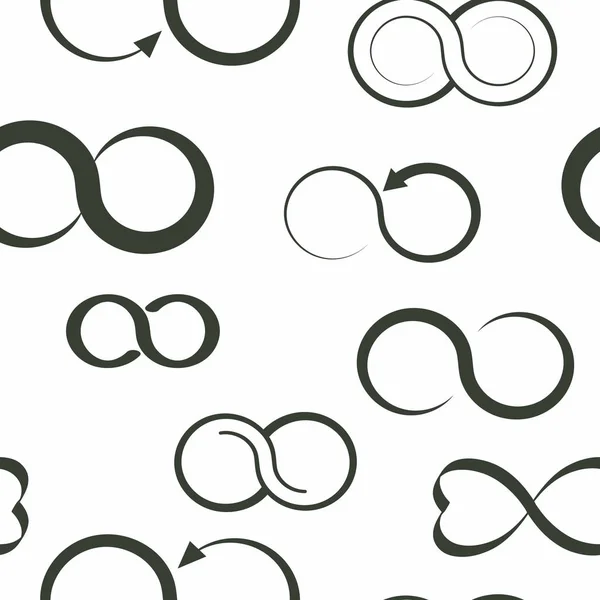 Patrón sin costura con símbolos Infinity — Archivo Imágenes Vectoriales