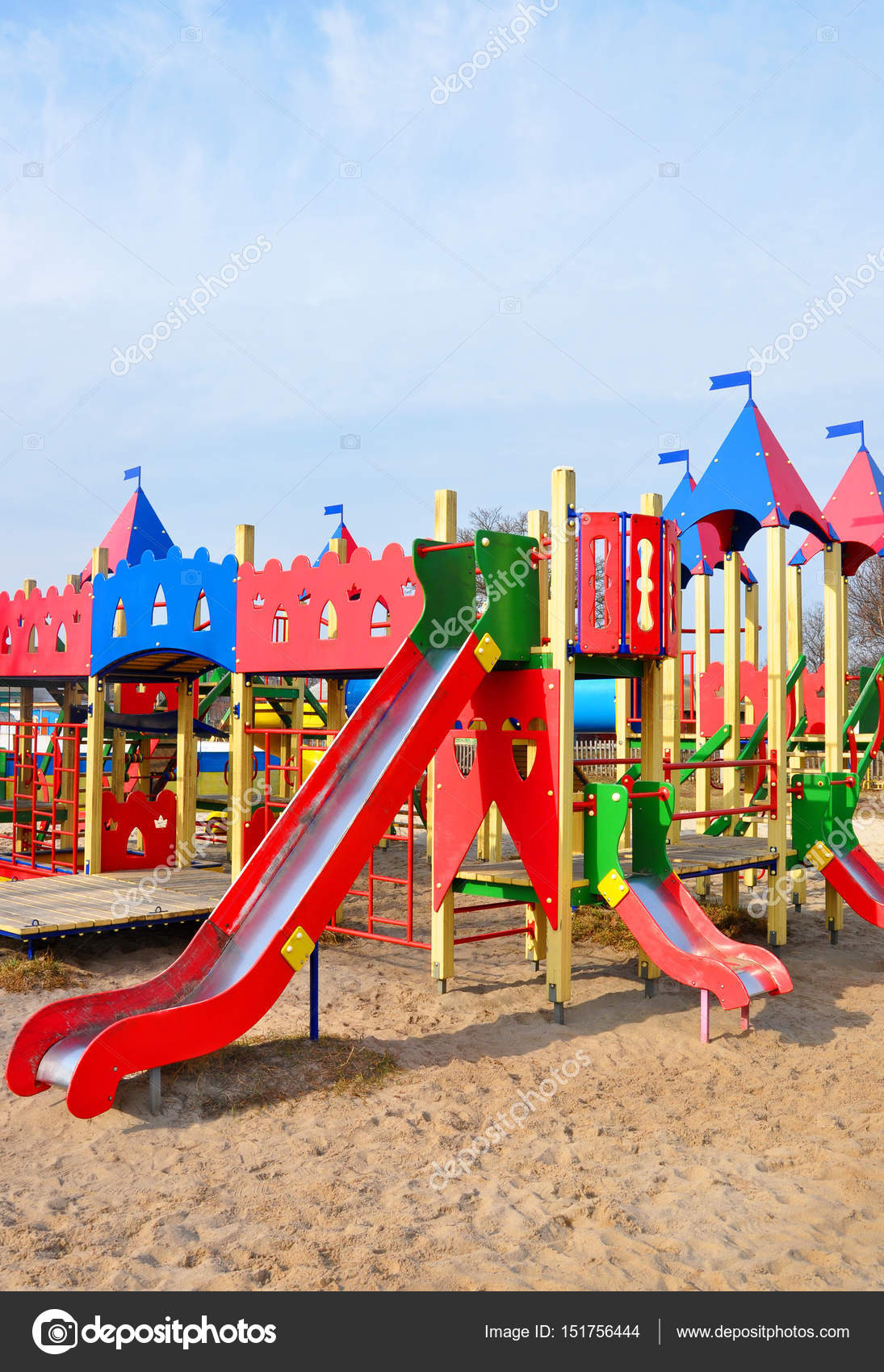 Attrezzature per parchi giochi bambini colorato grande per il vostro disegno — Foto di drutska