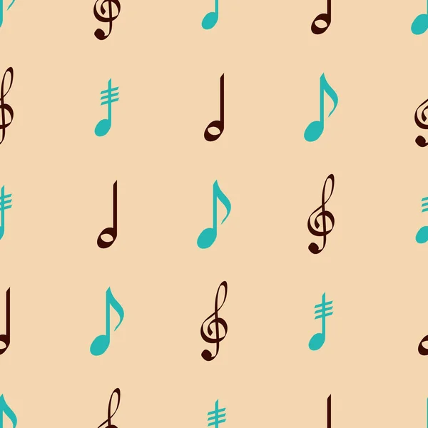 Nahtloses Muster mit musikalischen Symbolen — Stockvektor