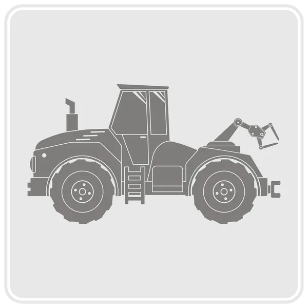 Pictogram met boerderij trekker — Stockvector