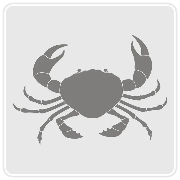Ícone monocromático com caranguejo —  Vetores de Stock