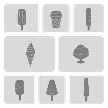  dondurma ile Icons set  