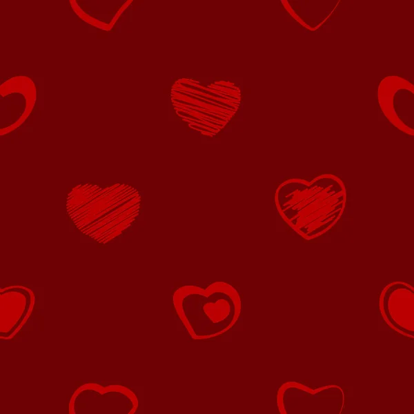 Seamless pattern with hearts — Stock Vector