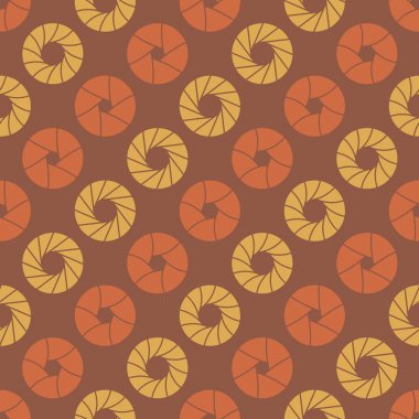 Fotoğraf makinesi obtüratör sembolleri ile Seamless Modeli 