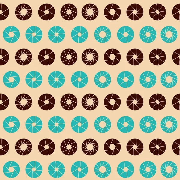 Seamless pattern with camera shutter symbols — Stock Vector