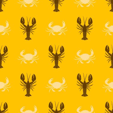 Deniz ürünleri ile kusursuz desen  