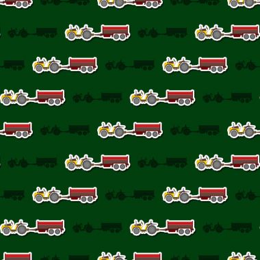 Çiftlik traktör ve römork ile Seamless Modeli  