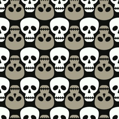 Kafatasları ile kusursuz desen  