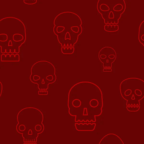 Seamless pattern with skulls — Stock Vector