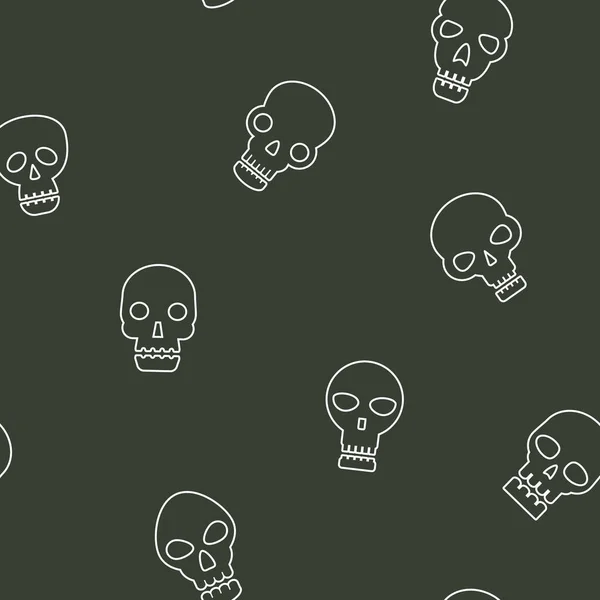 Seamless pattern with skulls — Stock Vector