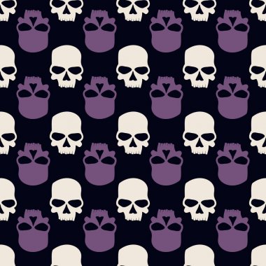 Kafatasları ile kusursuz desen  