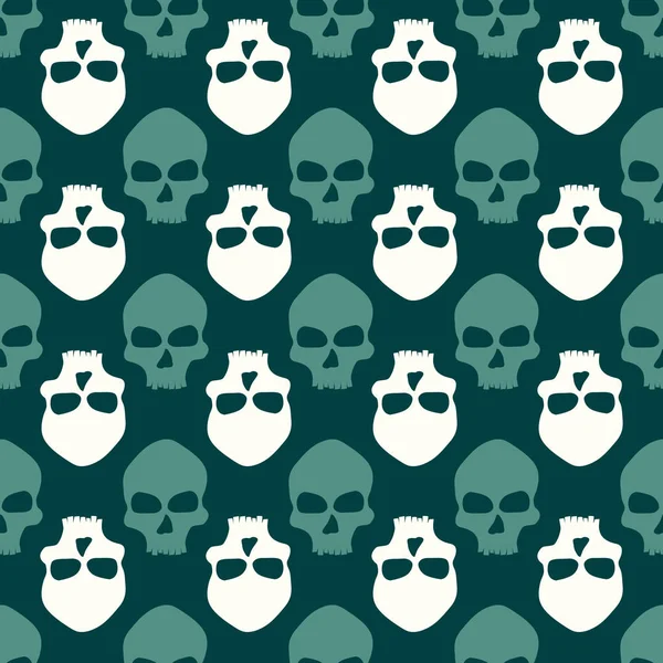 Seamless pattern with skulls — Stock Vector