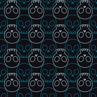 Kafatasları ile kusursuz desen  