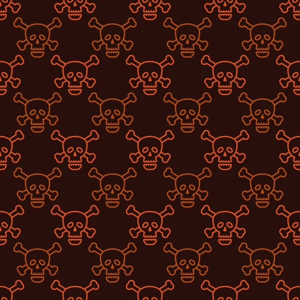 Seamless pattern with skulls — Stock Vector