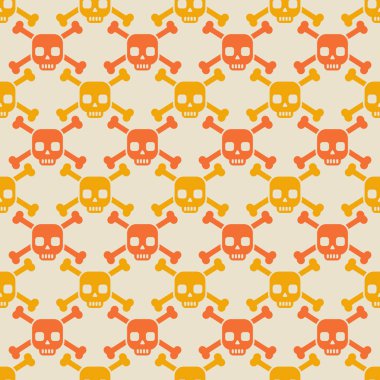 Tasarımınız için kafatasları ile kusursuz desen