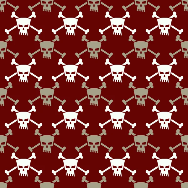 Seamless Pattern Skulls Your Design — Stock Vector