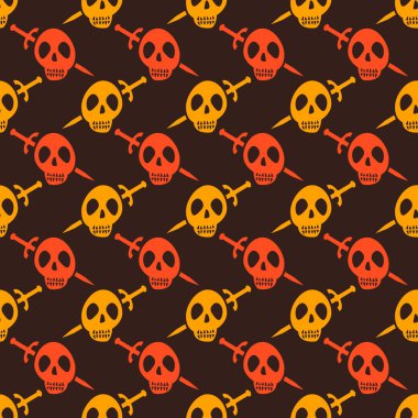 Tasarımınız için kafatasları ile kusursuz desen