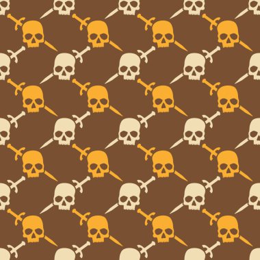 Tasarımınız için kafatasları ile kusursuz desen