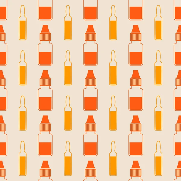 Nahtloses Muster Mit Medizinflaschen Für Ihr Design — Stockvektor