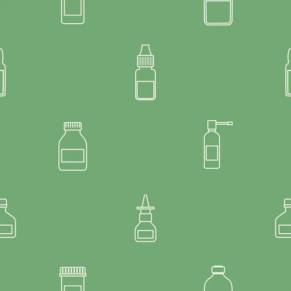 Безшовний Візерунок Пляшками Ліків Вашого Дизайну — стоковий вектор