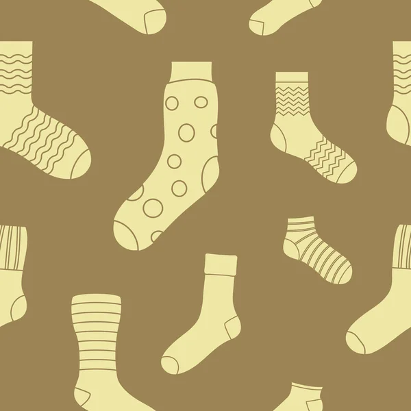 Naadloze Patroon Met Sokken Voor Ontwerp — Stockvector