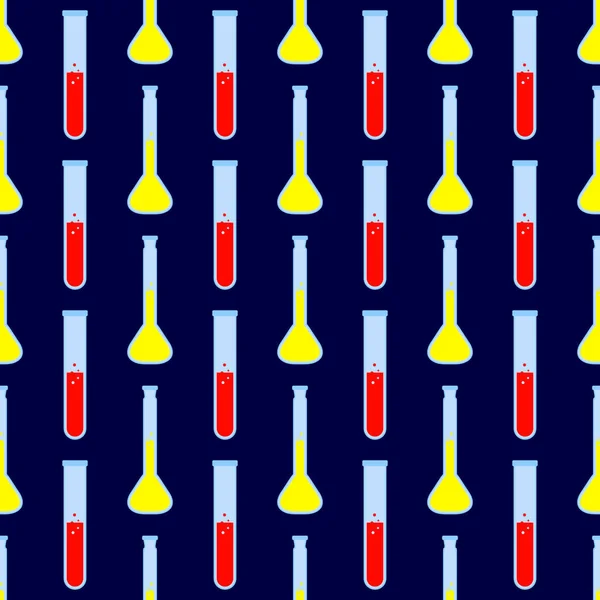 Kimya Laboratuar Kapkacakları Tasarımınız Için Ile Seamless Modeli — Stok Vektör