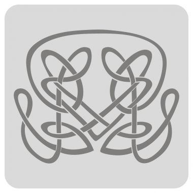 Kelt sanat ve tasarım için etnik süs eşyaları ile tek renkli simge