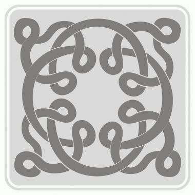 Kelt sanat ve etnik süs eşyaları ile tek renkli simge