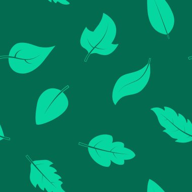 Vektör ile sorunsuz arka plan tasarımlarınız için yaprakları