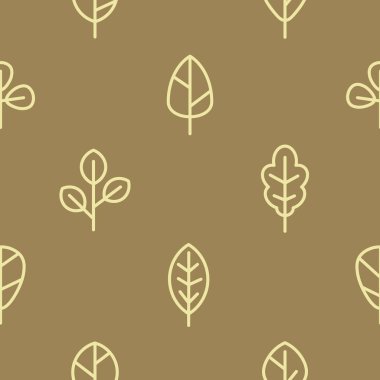 Vektör ile sorunsuz arka plan tasarımlarınız için yaprakları