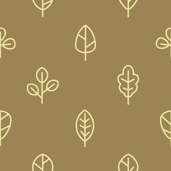 Seamless Background Vector Leaves Your Design — Stock Vector