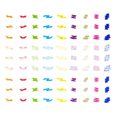 tek renkli vektör afiş şeritler tasarımınız için ayarla