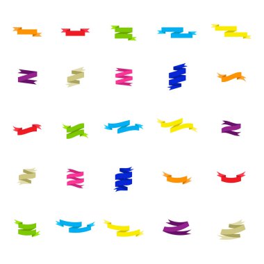 tek renkli vektör afiş şeritler tasarımınız için ayarla