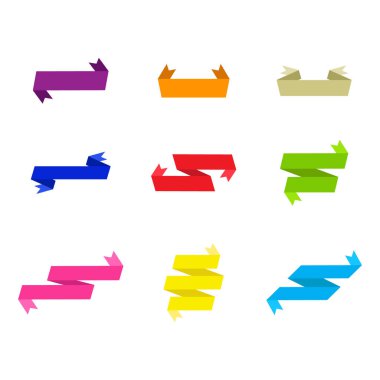 tek renkli vektör afiş şeritler tasarımınız için ayarla