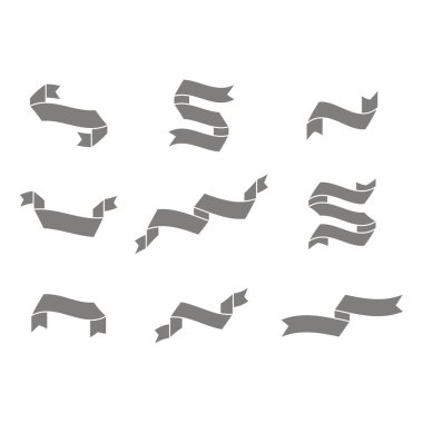 tek renkli vektör afiş şeritler tasarımınız için ayarla