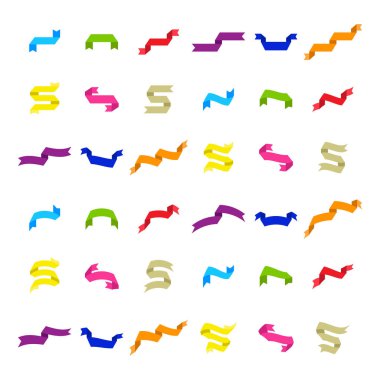 tek renkli vektör afiş şeritler tasarımınız için ayarla