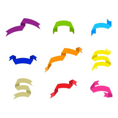 tek renkli vektör afiş şeritler tasarımınız için ayarla