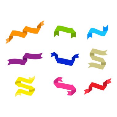 tek renkli vektör afiş şeritler tasarımınız için ayarla