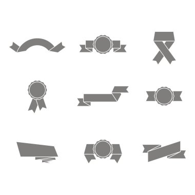 tek renkli vektör afiş şeritler tasarımınız için ayarla