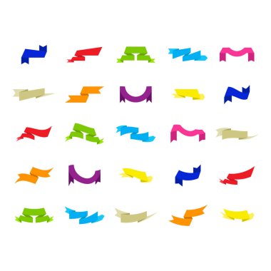 tek renkli vektör afiş şeritler tasarımınız için ayarla