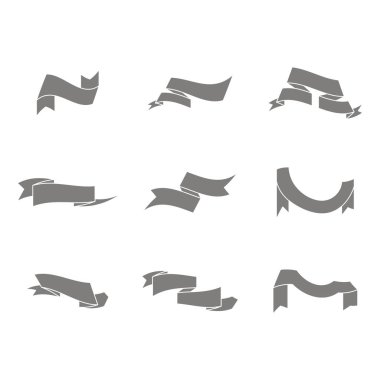 tek renkli vektör afiş şeritler tasarımınız için ayarla