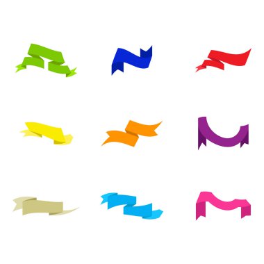 tek renkli vektör afiş şeritler tasarımınız için ayarla