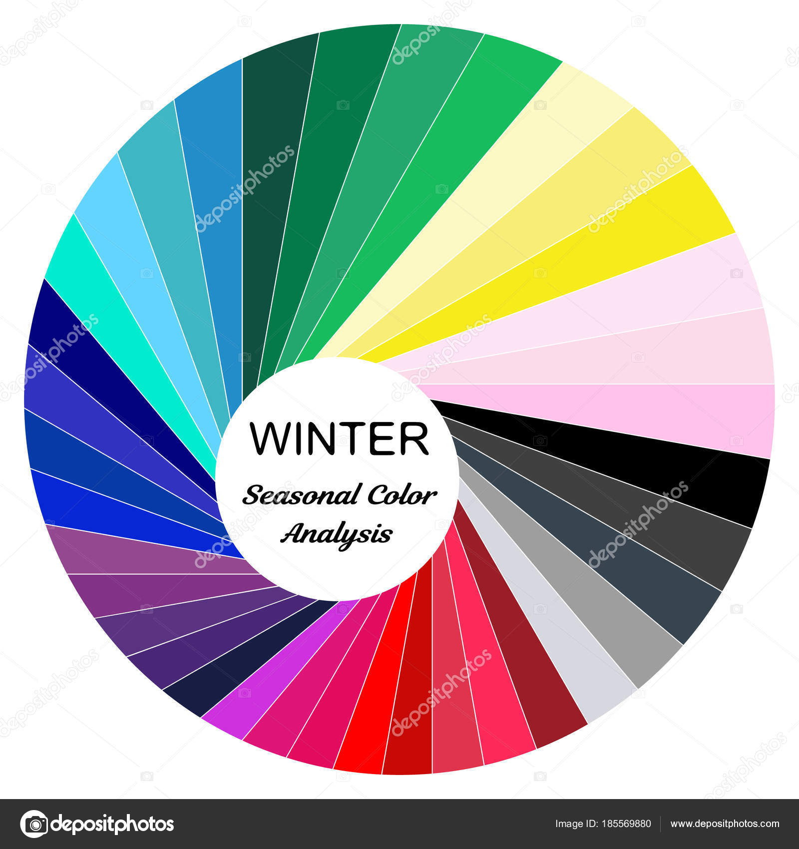 Seasonal Color Analysis Best Colors Winter Stock Vector (Royalty Free)  1030348756
