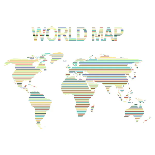 Monokróm Ikonok World Map Design — Stock Vector