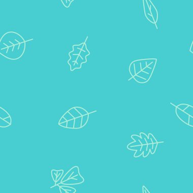 Vektör ile sorunsuz arka plan tasarımlarınız için yaprakları