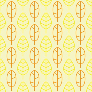 Vektör ile sorunsuz arka plan tasarımlarınız için yaprakları